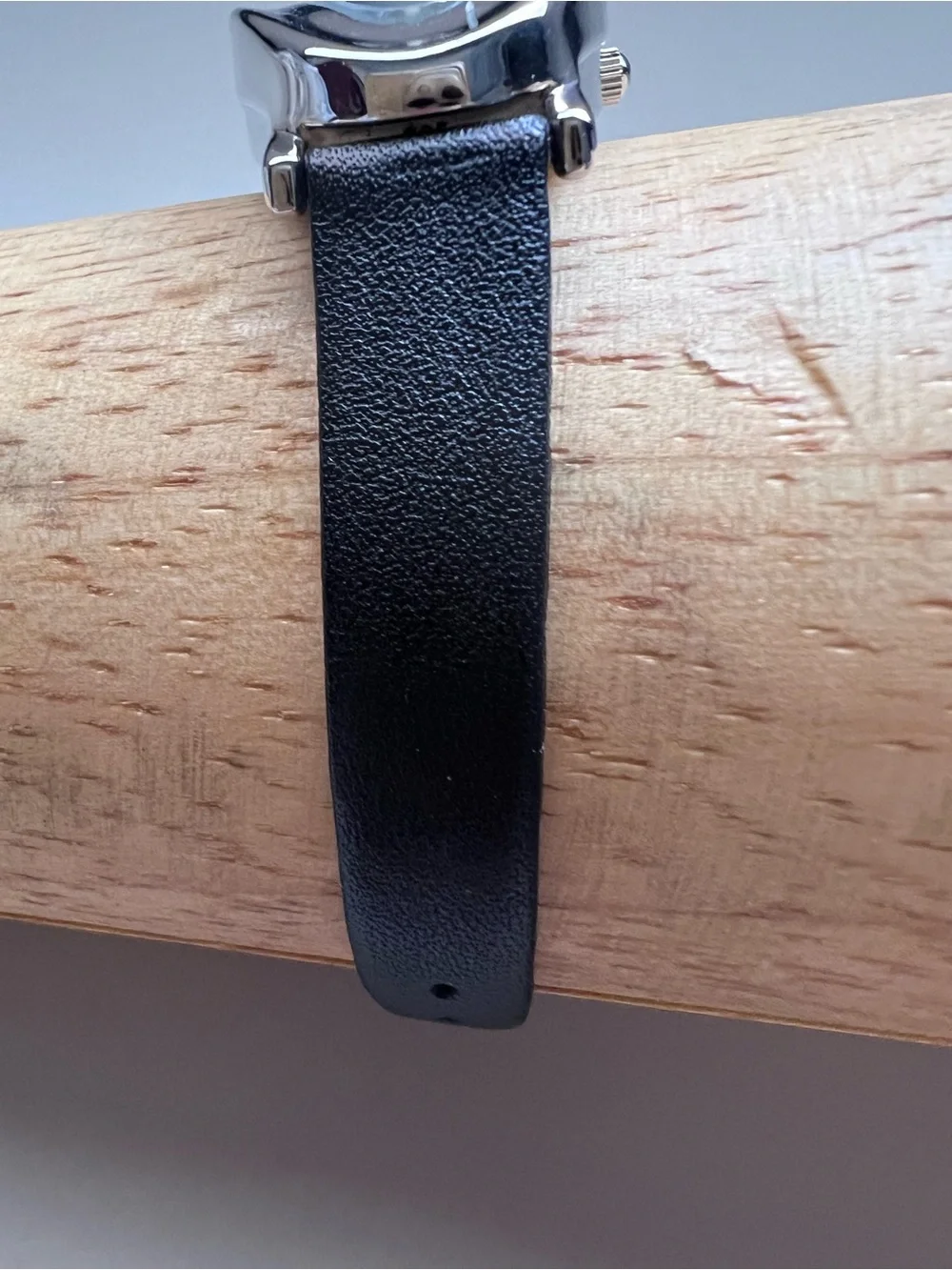 RLM Robert Lee Morris Sterling Silver Modernist Oval Watch Leather Band
